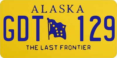 AK license plate GDT129