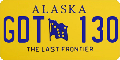 AK license plate GDT130