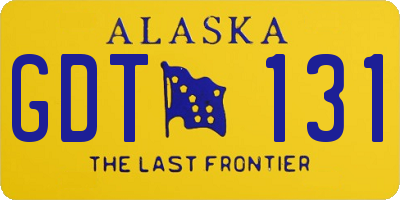 AK license plate GDT131