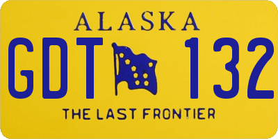 AK license plate GDT132