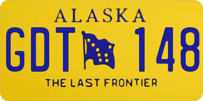 AK license plate GDT148