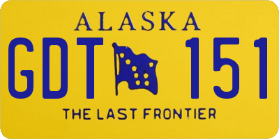 AK license plate GDT151