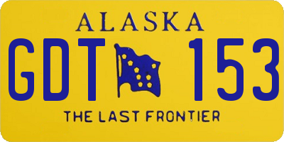 AK license plate GDT153