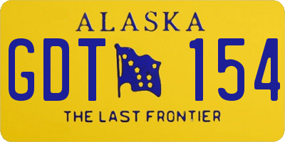 AK license plate GDT154