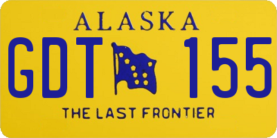 AK license plate GDT155
