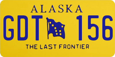 AK license plate GDT156