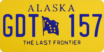 AK license plate GDT157