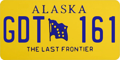 AK license plate GDT161