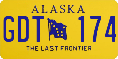 AK license plate GDT174