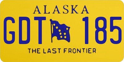 AK license plate GDT185