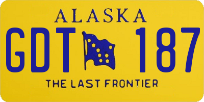 AK license plate GDT187