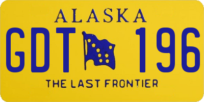 AK license plate GDT196