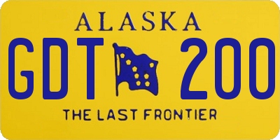 AK license plate GDT200