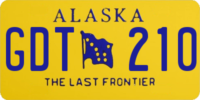 AK license plate GDT210