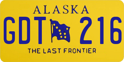 AK license plate GDT216