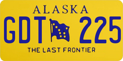 AK license plate GDT225