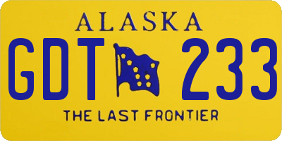 AK license plate GDT233