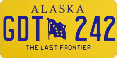AK license plate GDT242