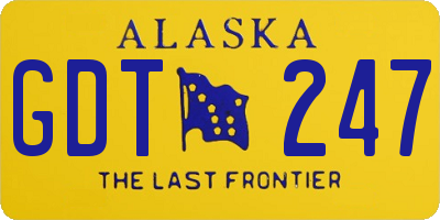 AK license plate GDT247