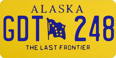 AK license plate GDT248