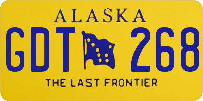 AK license plate GDT268