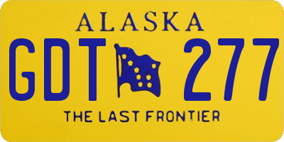 AK license plate GDT277
