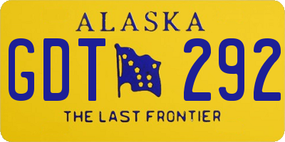 AK license plate GDT292