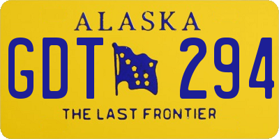 AK license plate GDT294