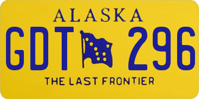 AK license plate GDT296