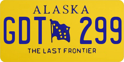 AK license plate GDT299