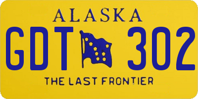 AK license plate GDT302