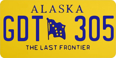 AK license plate GDT305
