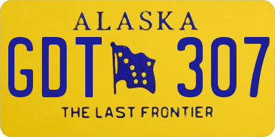 AK license plate GDT307