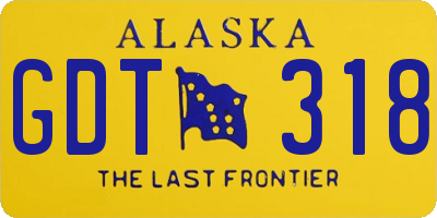 AK license plate GDT318