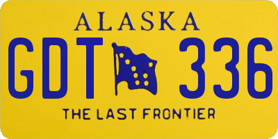 AK license plate GDT336