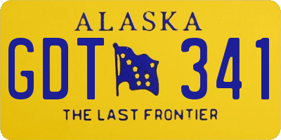 AK license plate GDT341