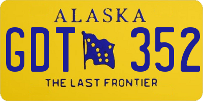 AK license plate GDT352