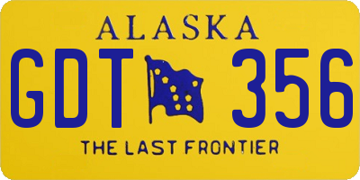 AK license plate GDT356