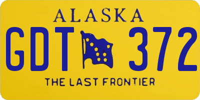 AK license plate GDT372