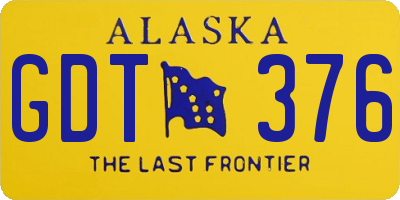 AK license plate GDT376