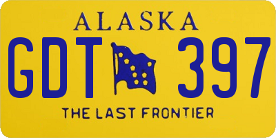 AK license plate GDT397