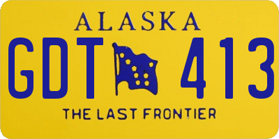 AK license plate GDT413