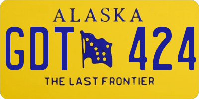 AK license plate GDT424