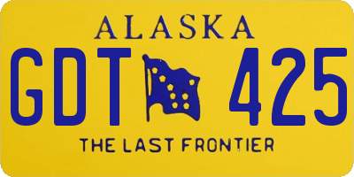 AK license plate GDT425