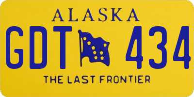 AK license plate GDT434