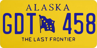 AK license plate GDT458