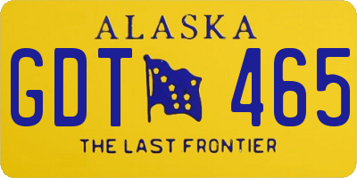 AK license plate GDT465