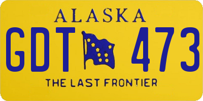 AK license plate GDT473