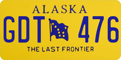 AK license plate GDT476