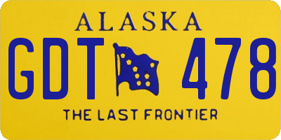 AK license plate GDT478
